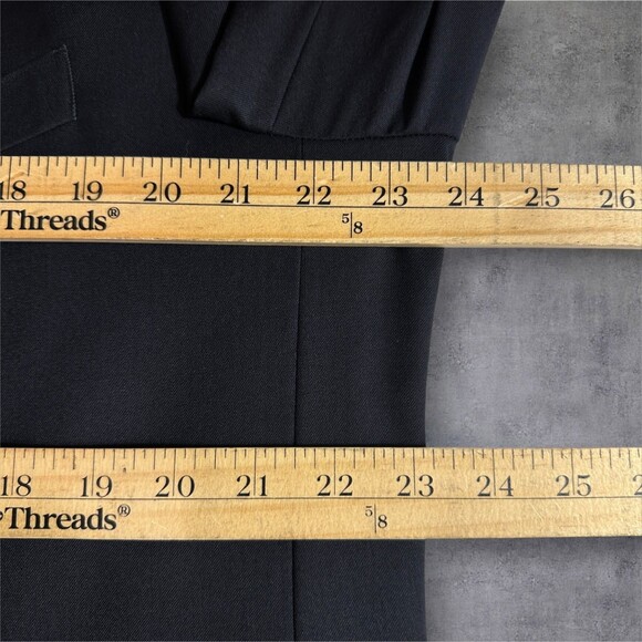 BROOKS BROTHERS Mens 46L Navy Wool Blazer Sport Coat 2 Button Single Vent Jacket - Picture 12 of 16